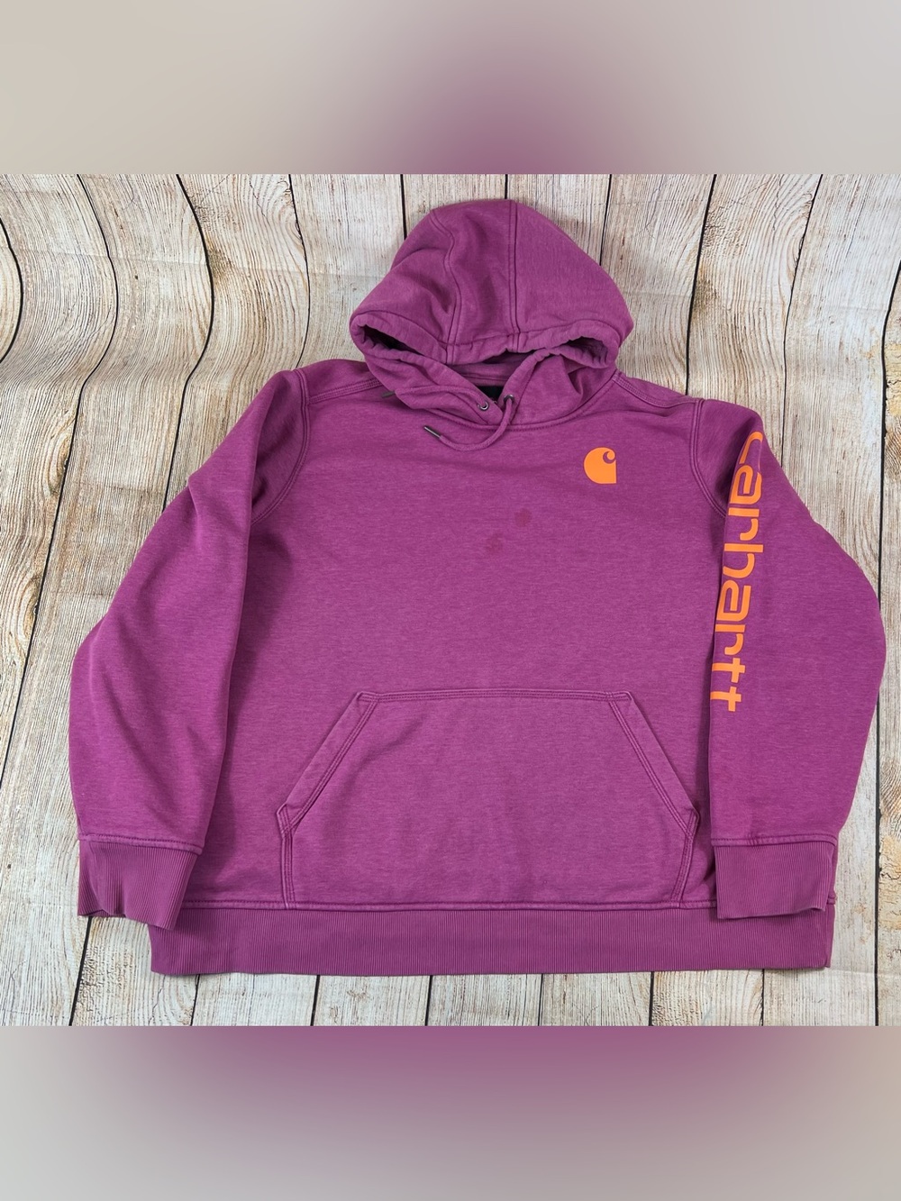 Women’s Carhartt Clarksburg Relaxed Fit Hoodie Magenta Pink 102791 P40 Size 3X